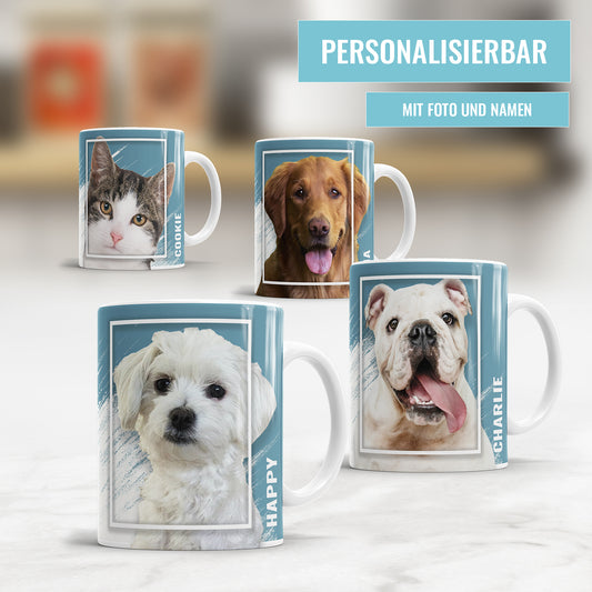 Hundeliebhaber Tasse - Personalisierte Hundetasse mit Foto und Namen