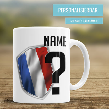 Frankreich Fan Tasse - Personalisiert mit Namen und Nummer - Fulima