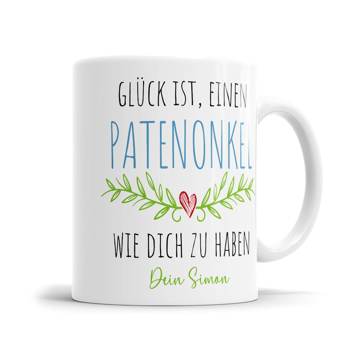 Glück ist einen Patenonkel wie dich zu haben personalisiert - Patenonkel Tasse - Fulima