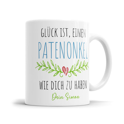 Glück ist einen Patenonkel wie dich zu haben personalisiert - Patenonkel Tasse - Fulima