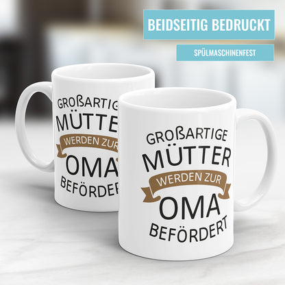 Großartige Mütter werden zur Oma befördert Tasse für werdende Omas Fulima