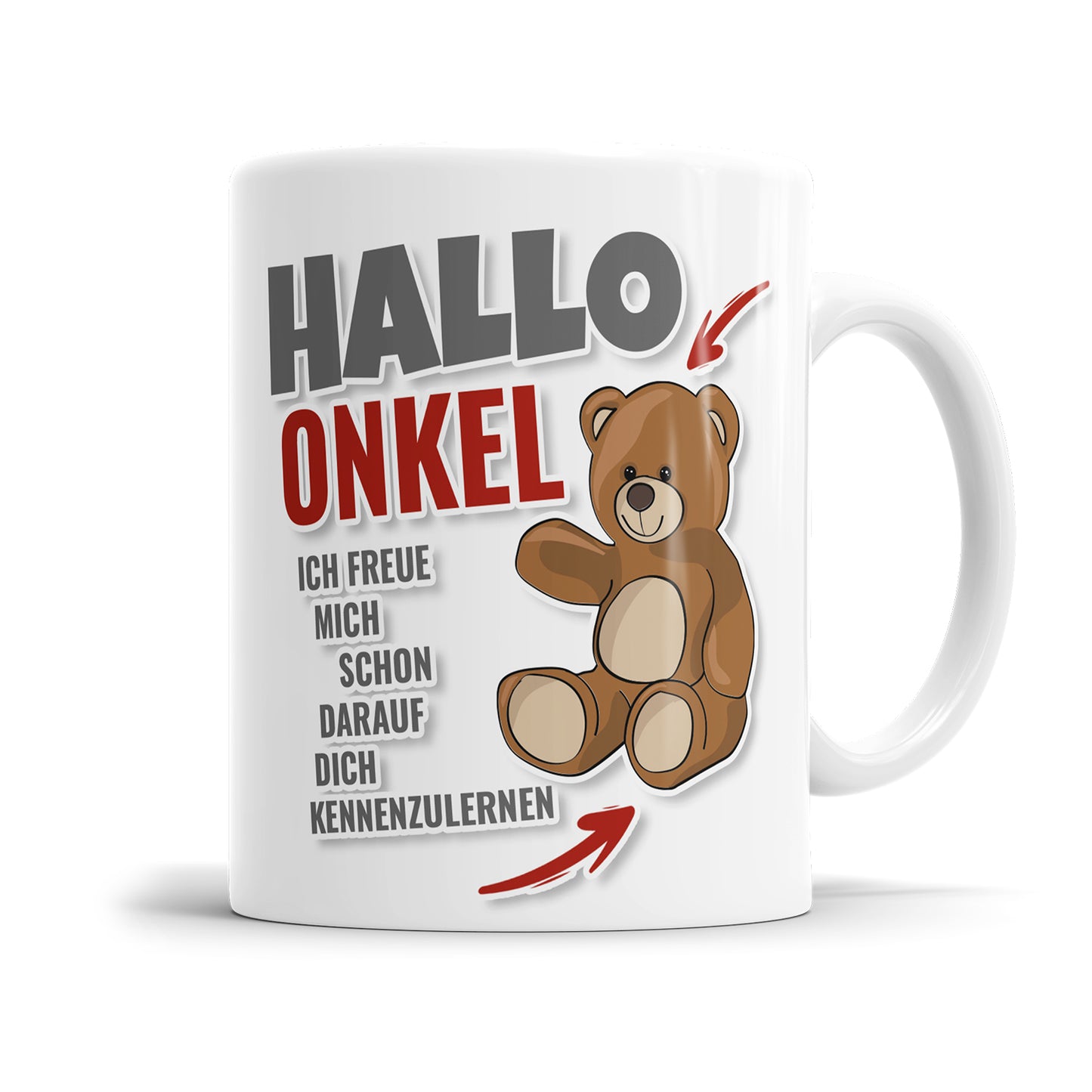 Tasse für werdenden Onkel - Hallo Onkel ich freue mich schon dich kennen zulernen