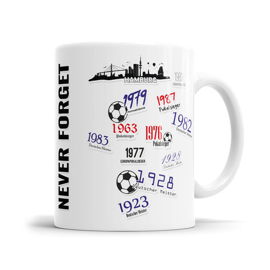 Hamburg Titel Never forget - Hamburg Tasse