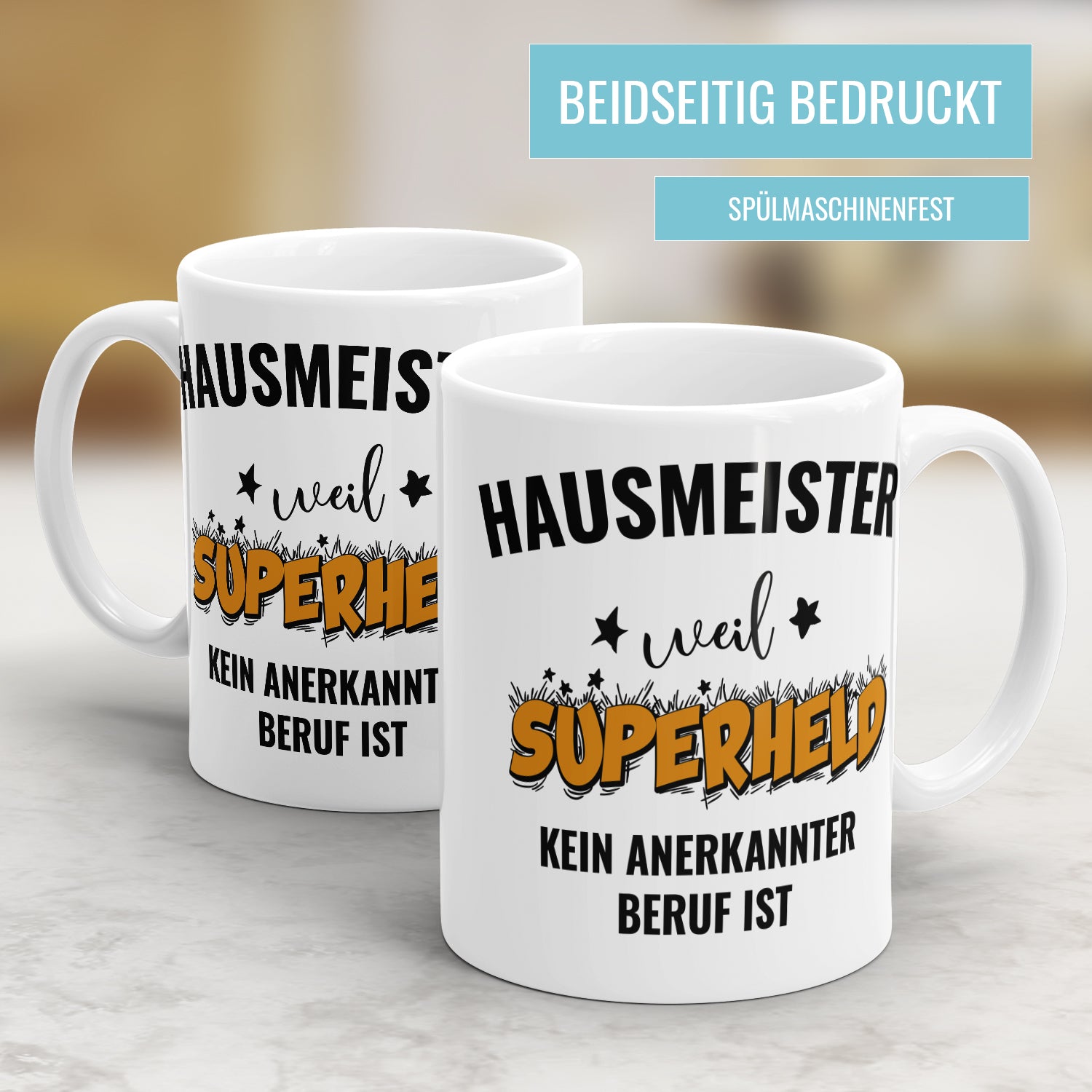 Hausmeister weil Superheld kein anerkannter Beruf ist Hausmeister Tasse - Fulima