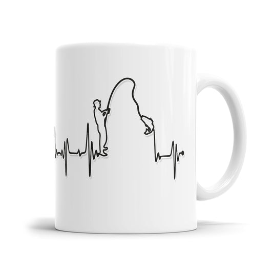 Angler Herzschlag Tasse - Mein Herzschlag Angeln Geschenkidee für Angler - Fulima