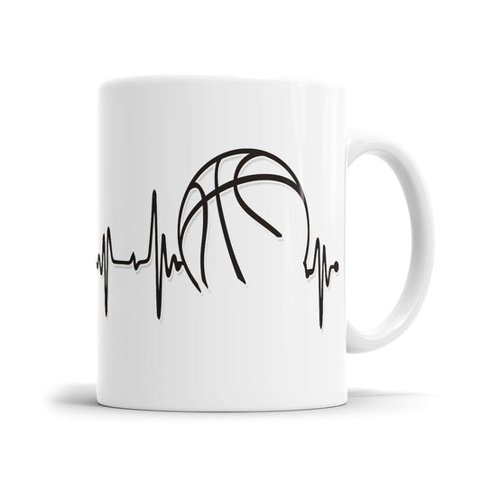 Basketball Herzschlag Tasse - Mein Herzschlag Basketball Geschenkidee für Basketballer Fulima