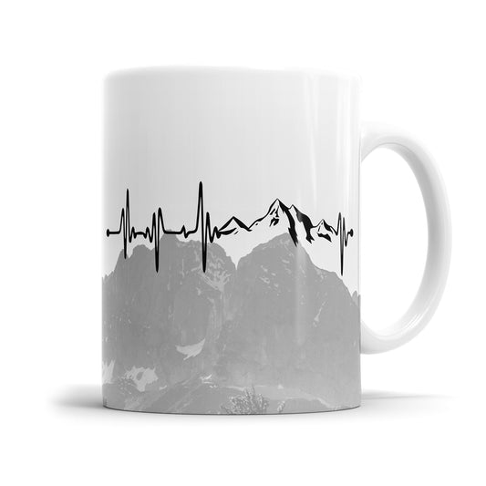 Herzschlag Berge Tasse für Wanderer Kletterer - Fulima