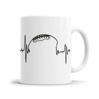 Football Herzschlag Tasse - Mein Herzschlag Football Geschenkidee für Footballer - Fulima
