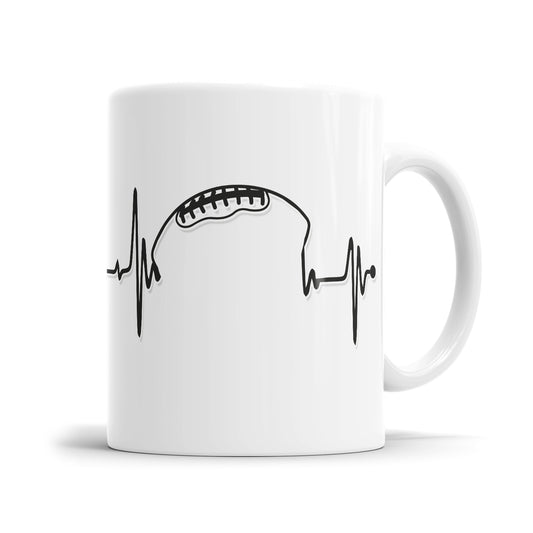 Football Herzschlag Tasse - Mein Herzschlag Football Geschenkidee für Footballer - Fulima