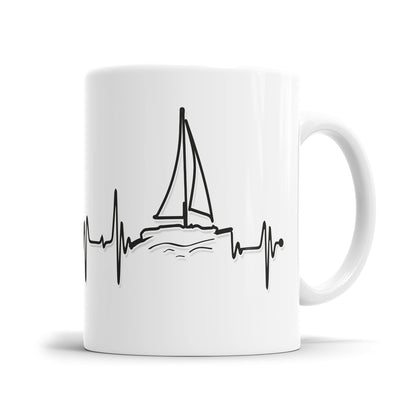 Mein Herzschlag Segeln Segler EKG Segler Tasse - Fulima