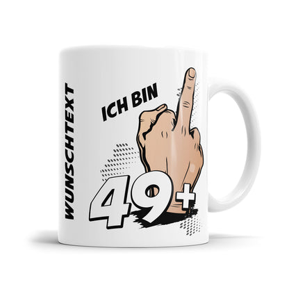 Ich bin 49 plus Mittelfinger 50 Geburtstag Herren Geschenk Tasse - Fulima
