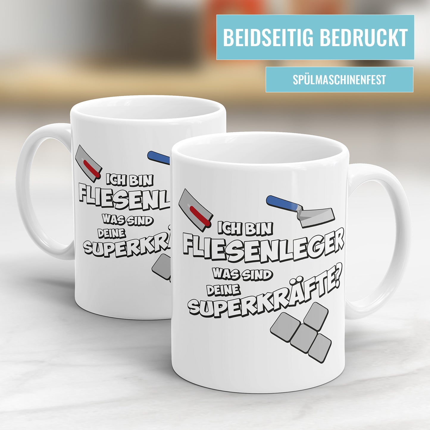 Fliesenleger Tasse - Ich bin Fliesenleger was sind deine Superkräfte? Fulima