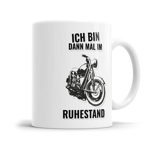 Rente Tasse Ich bin dann mal im Ruhestand Motorrad Chopper Fulima