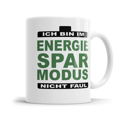 Lustige Tasse mit Spruch - "Ich bin im Energiesparmodus, nicht faul" - Perfekt für Büro - Fulima