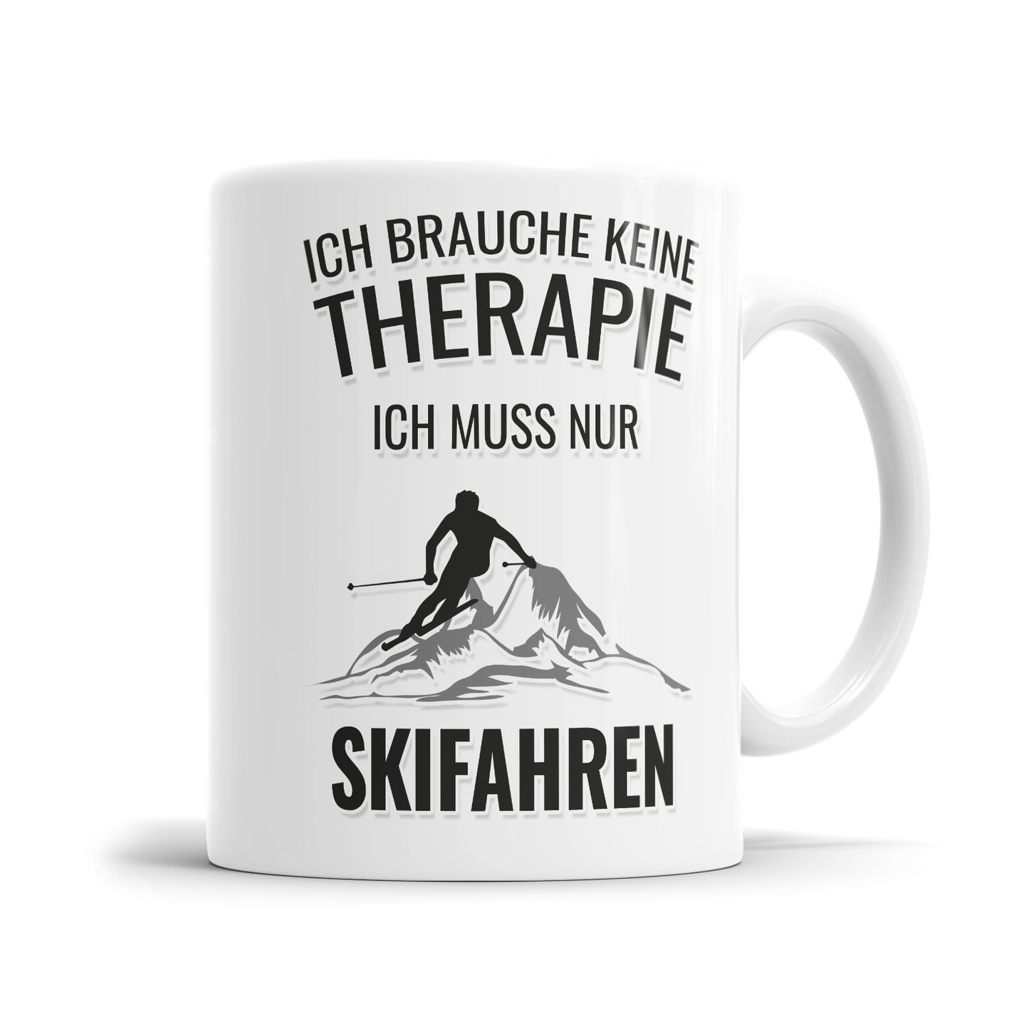 Ich brauche keine Therapie ich muss nur Skifahren - Geschenkidee für Skifahrer Fulima