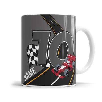 Ich bin 10 Autorennen Rennwagen personalisiert mit Name 10. Geburtstag