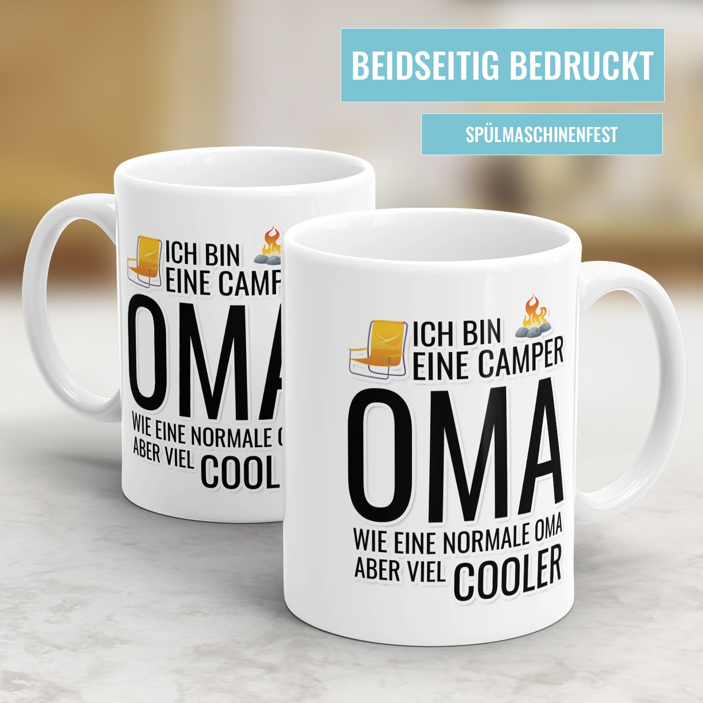 Ich bin eine Camper Oma wie eine normale Oma aber viel cooler - Camping Tasse - Fulima