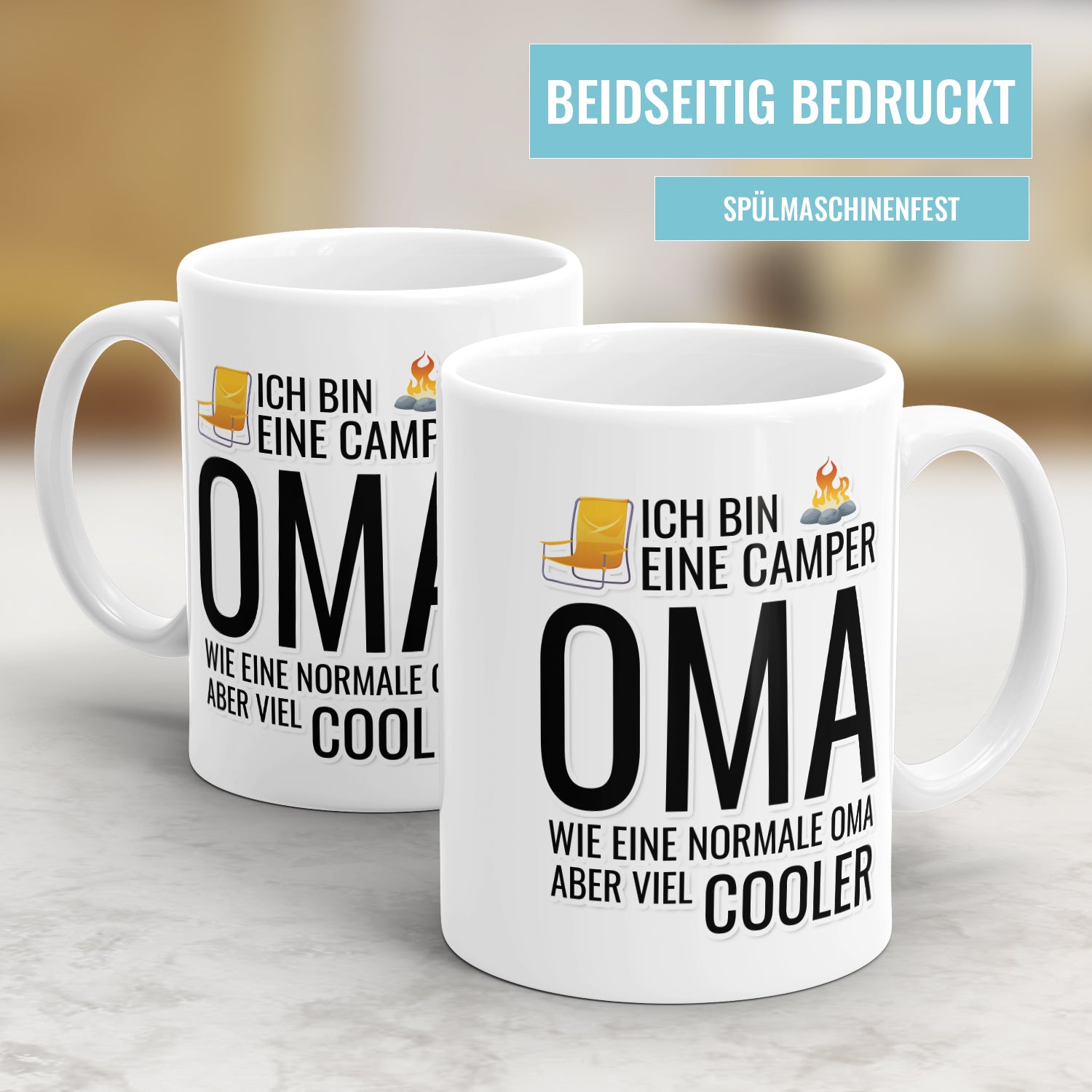 Ich bin eine Camper Oma wie eine normale Oma aber viel cooler - Camping Tasse - Fulima