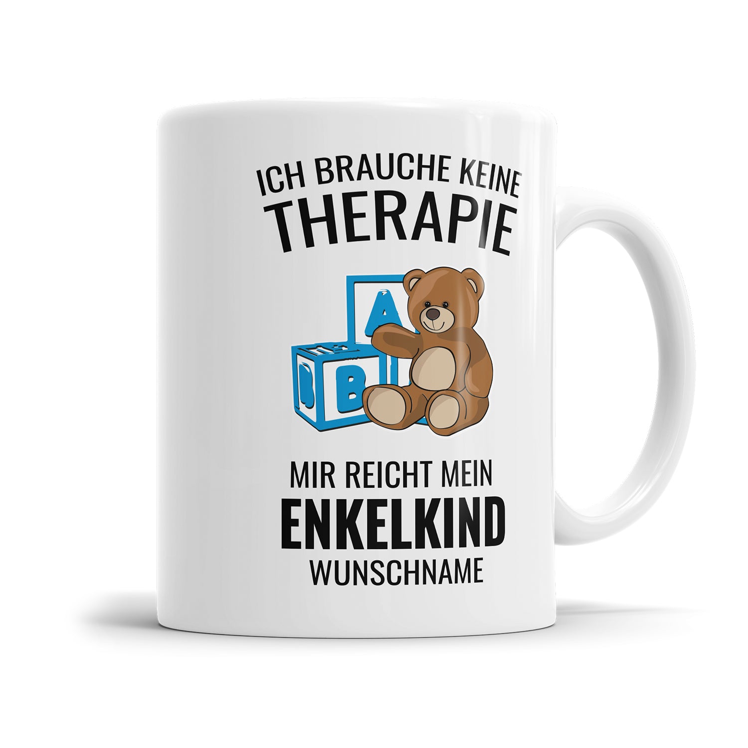 Ich brauche keine Therapie mir reicht mein Enkelkind - Oma und Opa Tasse - Fulima