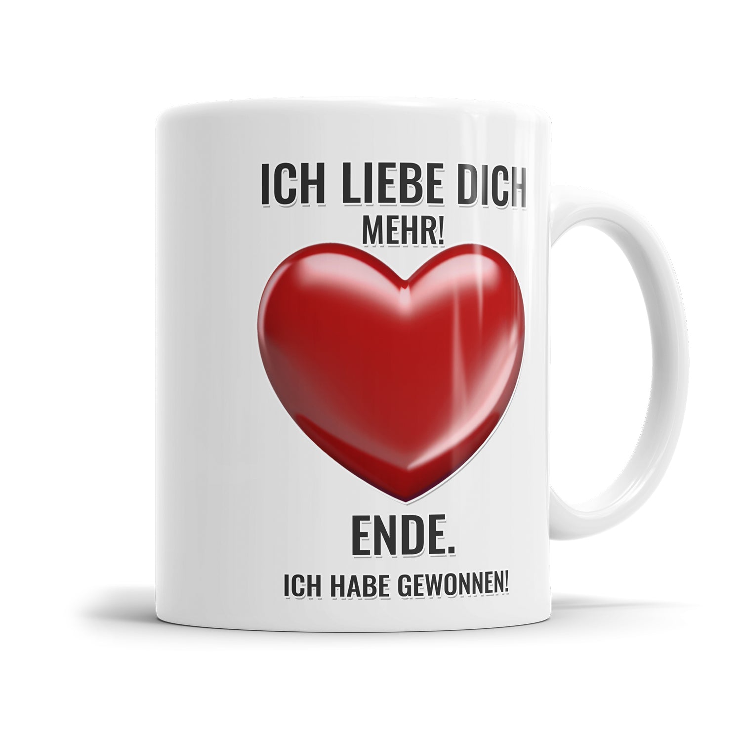 Ich liebe dich mehr Ende Ich habe gewonnen Tasse mit Spruch - Fulima