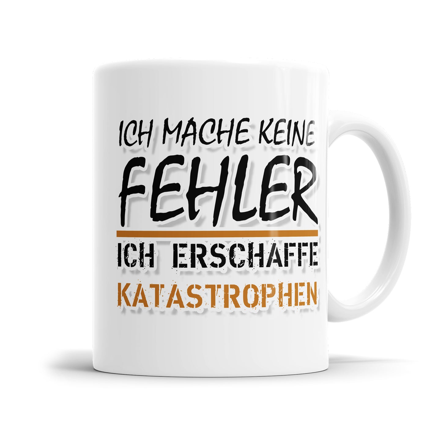 Lustige Tasse mit Spruch - "Ich mache keine Fehler, ich erschaffe Katastrophen" - Geschenkidee - Fulima