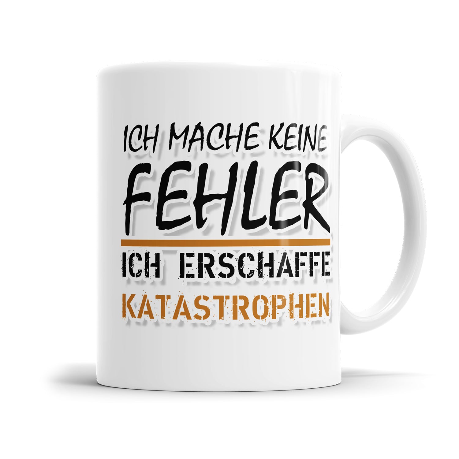 Lustige Tasse mit Spruch - "Ich mache keine Fehler, ich erschaffe Katastrophen" - Geschenkidee - Fulima