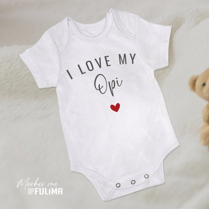 Babybody - I love my Opi - Geschenk zur Geburt - FULiMA®