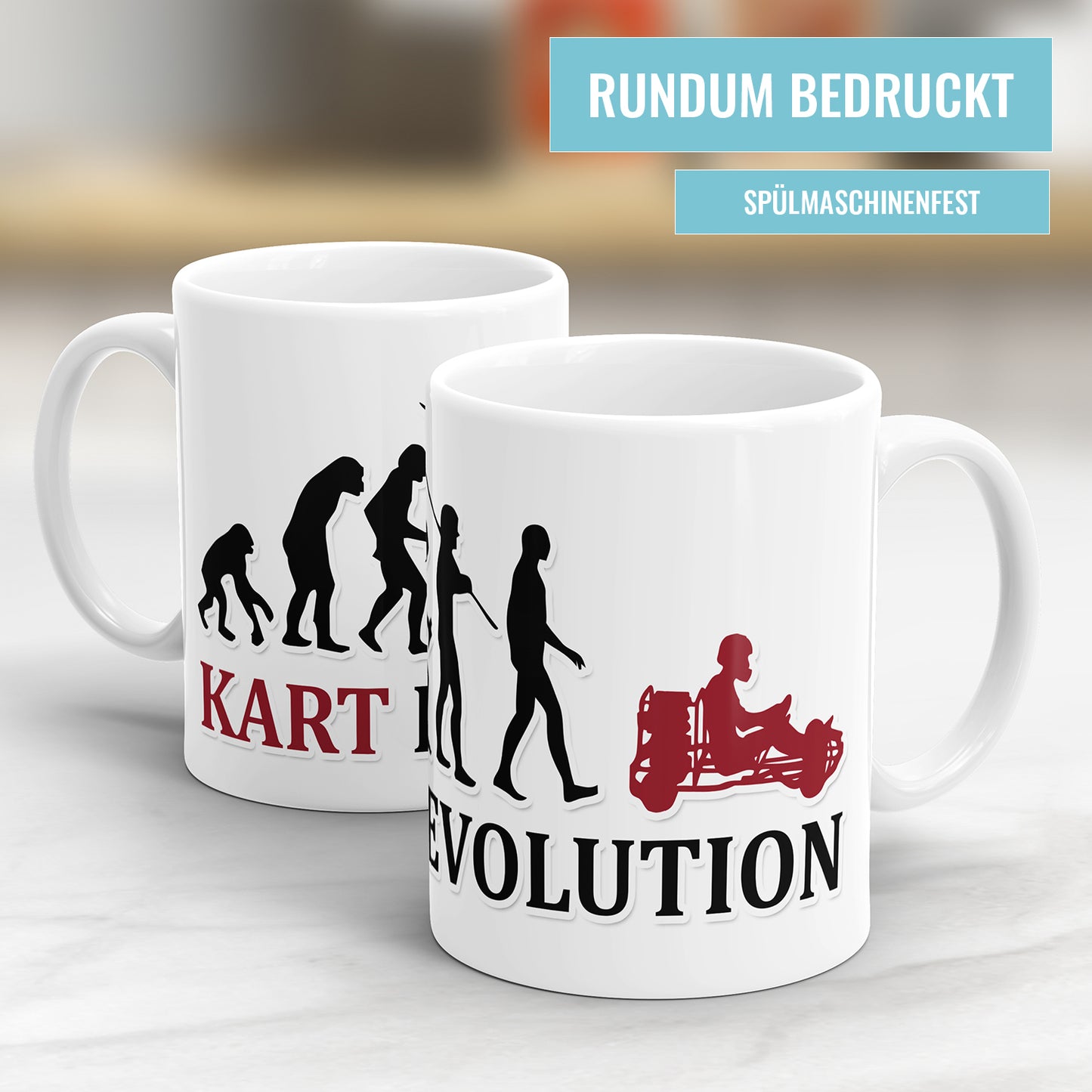 Kart Evolution Tasse - Geschenkidee für Kartfahrer