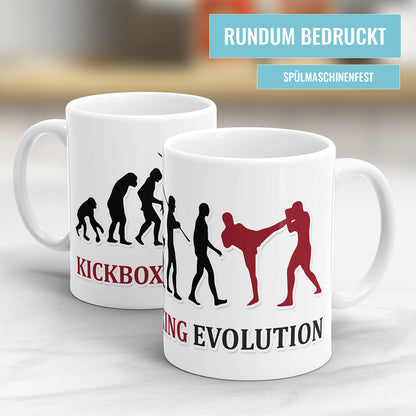 Kickboxing Evolution Tasse - Geschenkidee für Kickboxer