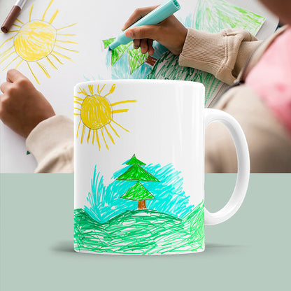 Kinderzeichnung vom Kind - Personalisierte - Fototasse