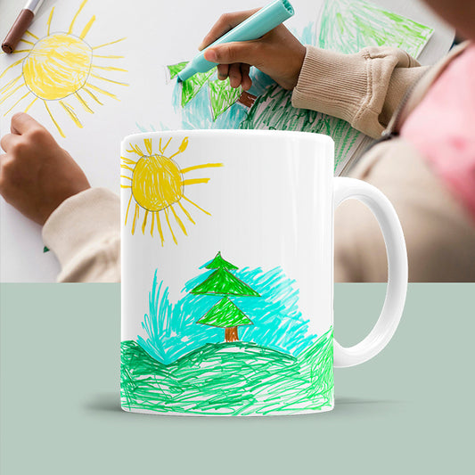 Kinderzeichnung vom Kind - Personalisierte - Fototasse