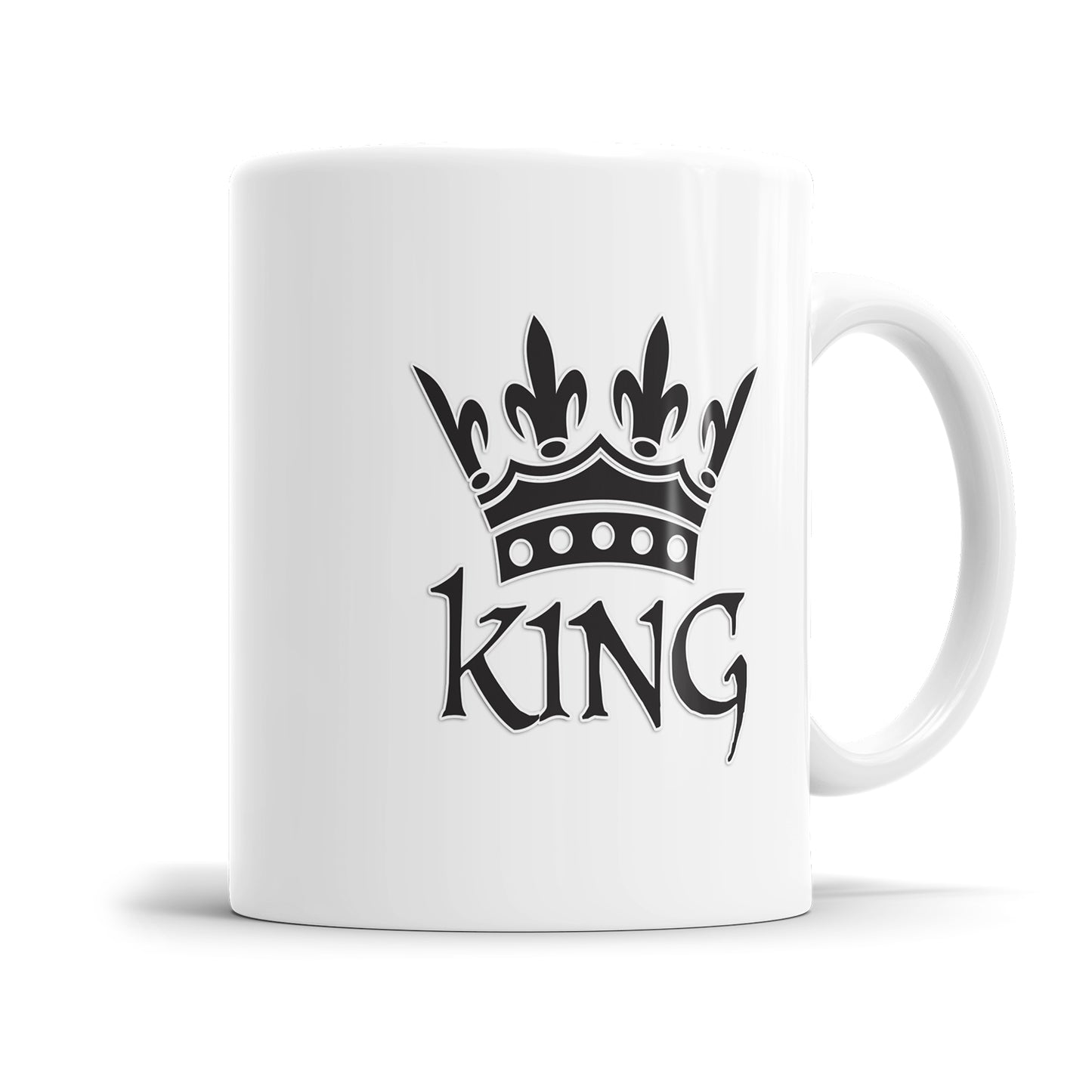 King Queen Krone Gold Partner Couple Tasse