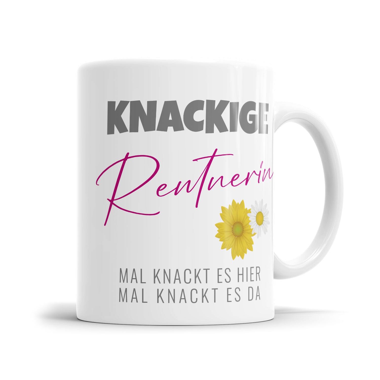 Knackige Rentnerin mal knackt es hier mal da - Spruch - Rente Tasse - Fulima