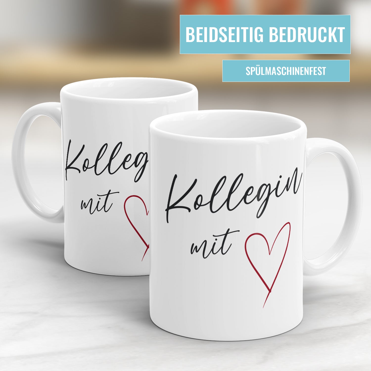 Kollegin mit Herz - Freundin Arbeitskollegin Tasse - Fulima