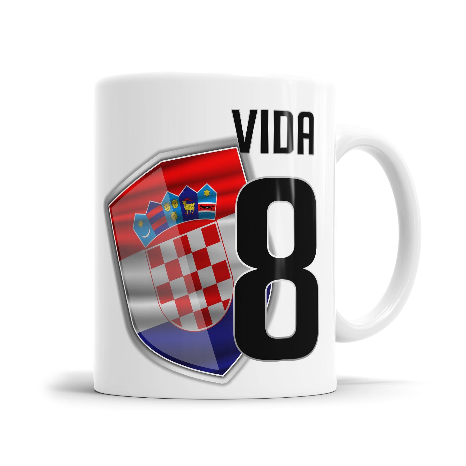 Kroatien Fan Tasse - Personalisiert mit Namen und Nummer - Fulima