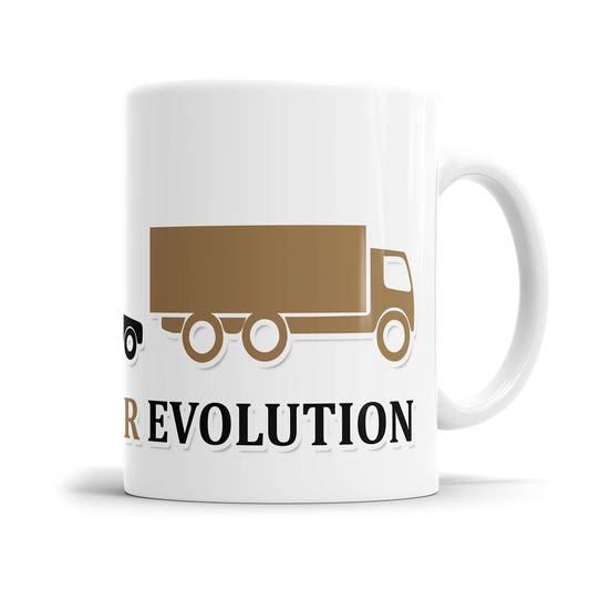 LKW Fahrer Evolution Tasse - Geschenkidee für LKW Fahrer - Fulima
