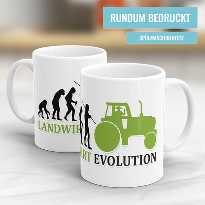 Landwirt Evolution Tasse - Geschenkidee für Landwirte Traktor - Fulima