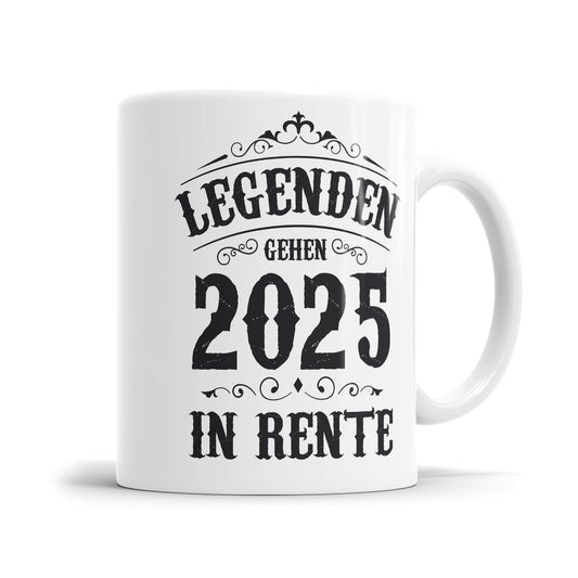 Legenden gehen 2025 in Rente - Rentner - Tasse - Fulima