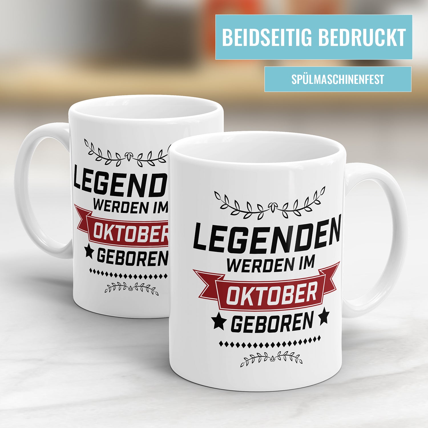 Legenden werden im Oktober geboren Geburtstag Tasse - Fulima