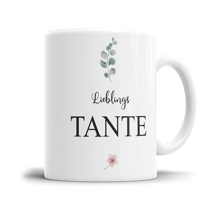 Tasse für Tante - Lieblings Tante Blümchen - Fulima