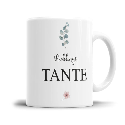 Tasse für Tante - Lieblings Tante Blümchen - Fulima