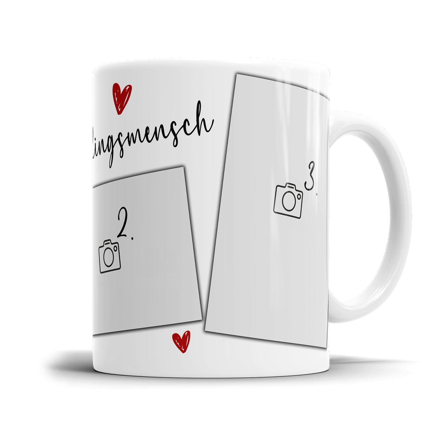 Lieblingsmensch Tasse personalisierbar mit 3 Fotos Ihrer Wahl