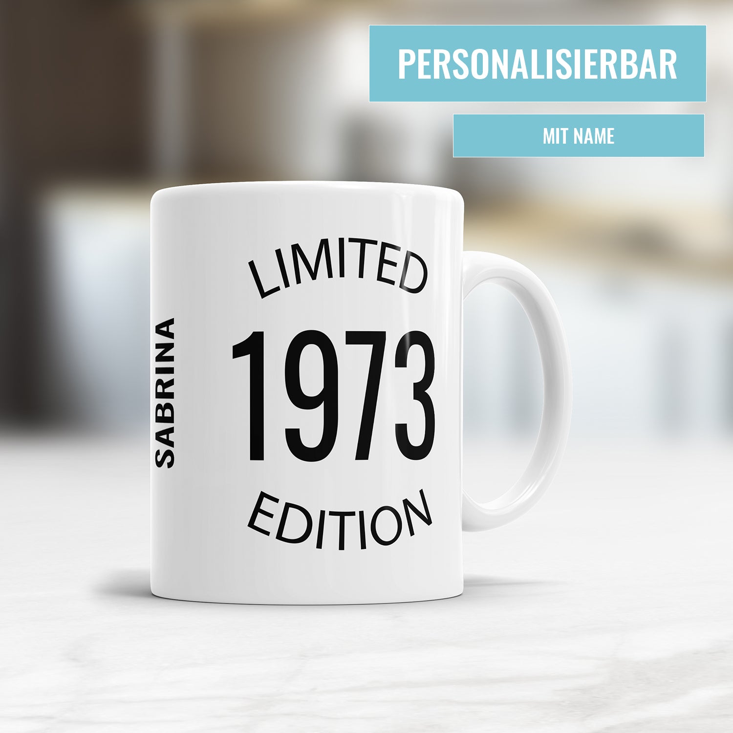 Limited Edition 1973 personalisiert mit Name Geburtstag Geschenk Tasse Fulima