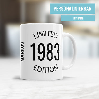 Limited Edition 1983 personalisiert mit Name Geburtstag Geschenk Tasse Fulima