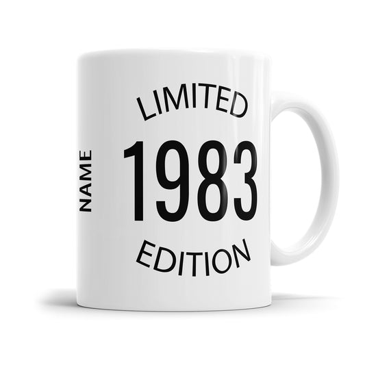 Limited Edition 1983 personalisiert mit Name Geburtstag Geschenk Tasse