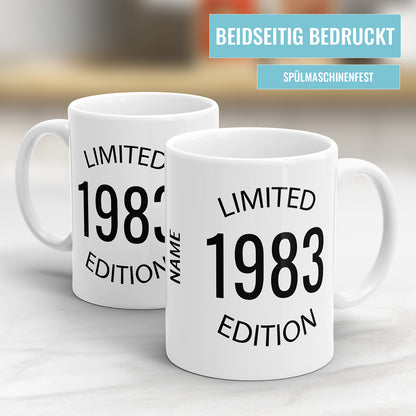 Limited Edition 1983 personalisiert mit Name Geburtstag Geschenk Tasse Fulima