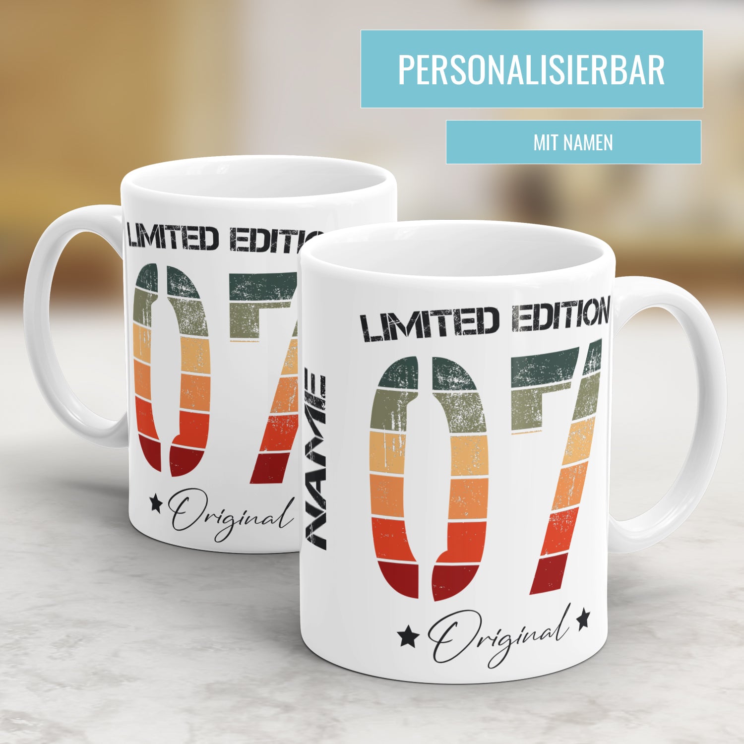 Limited Edition Original Grunge Vintage 07 - Geburtstag Tasse - Fulima