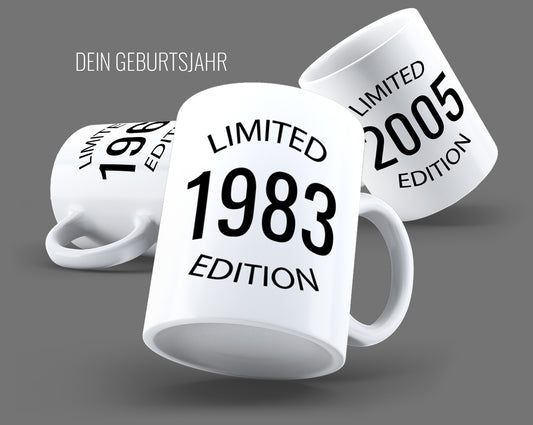 Geburtstag Tasse Limited Edition mit Geburtsjahr Fulima