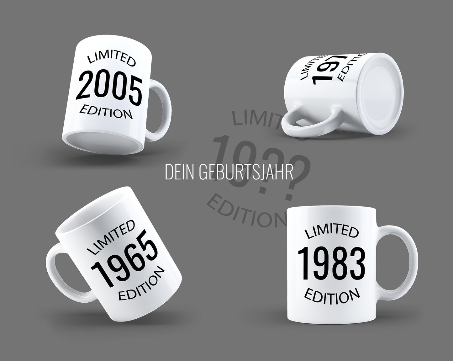 Geburtstag Tasse Limited Edition mit Geburtsjahr Fulima