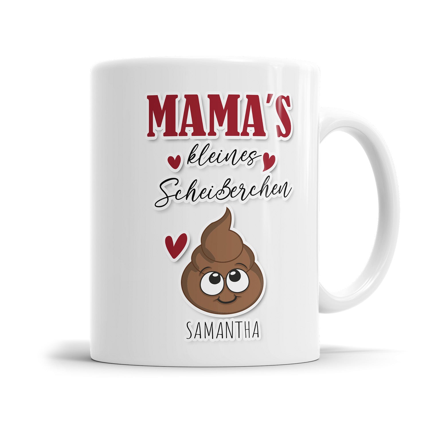 Personalisierte Mama Tasse - Mamas kleine Scheißerchen - Mit Namen der Kinder 1 Kind - Fulima